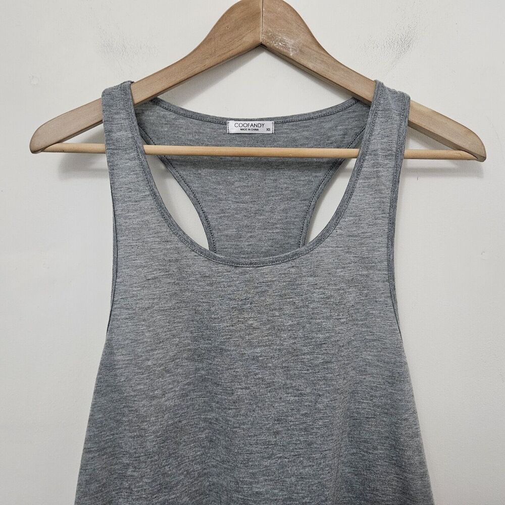 COOFANDY Women's Gray Workout Gym Athletic Lightweight Tank Top Size XS